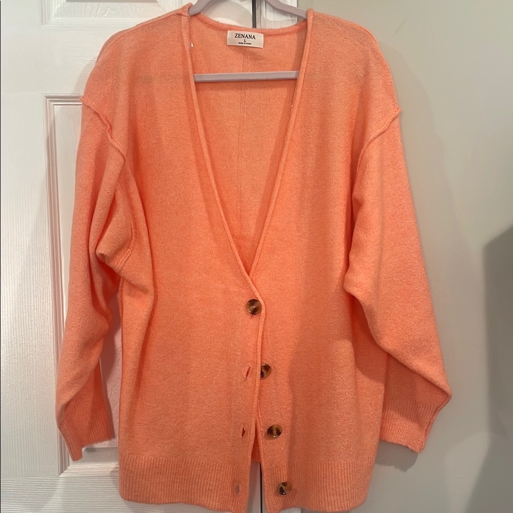 Zenana Outfitters Women's Coral Cardigan Sweater- Like new! - Picture 2 of 8
